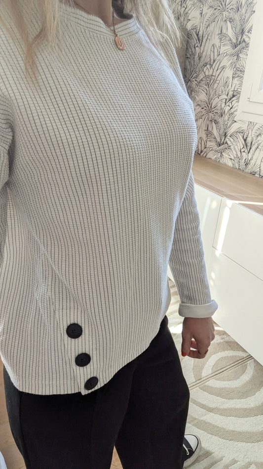 Pull sweat graphique - Zara - 32/34