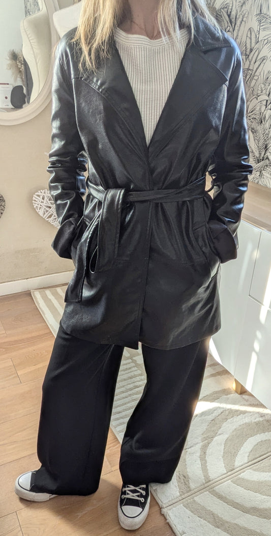 Trench simili croco - Stradivarius - 34