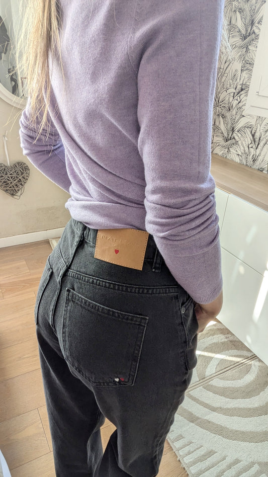 Jeans mom gris noir - Nafnaf - 34