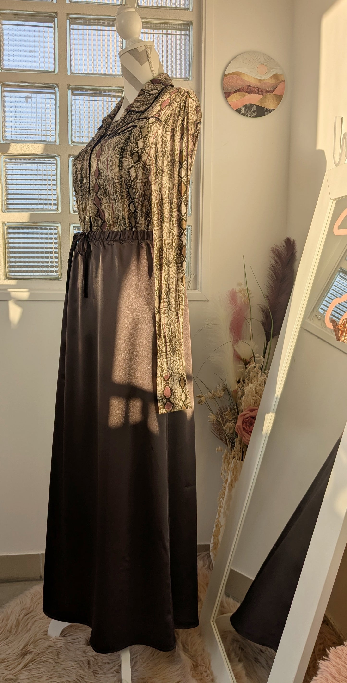 Jupe longue satinée violine - Vila - 38