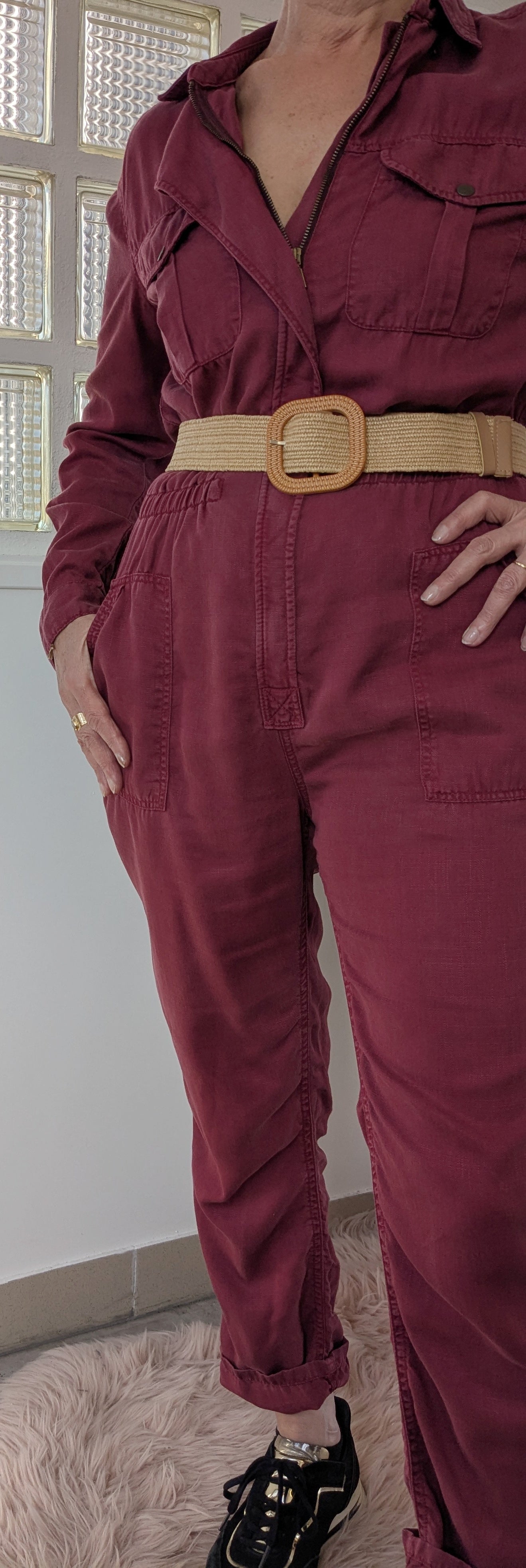 Combi-pantalon bordeaux - Promod - 38
