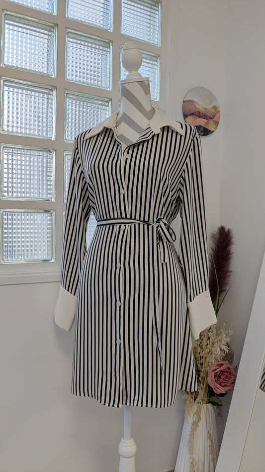 Robe chemise rayée - H&M - 38