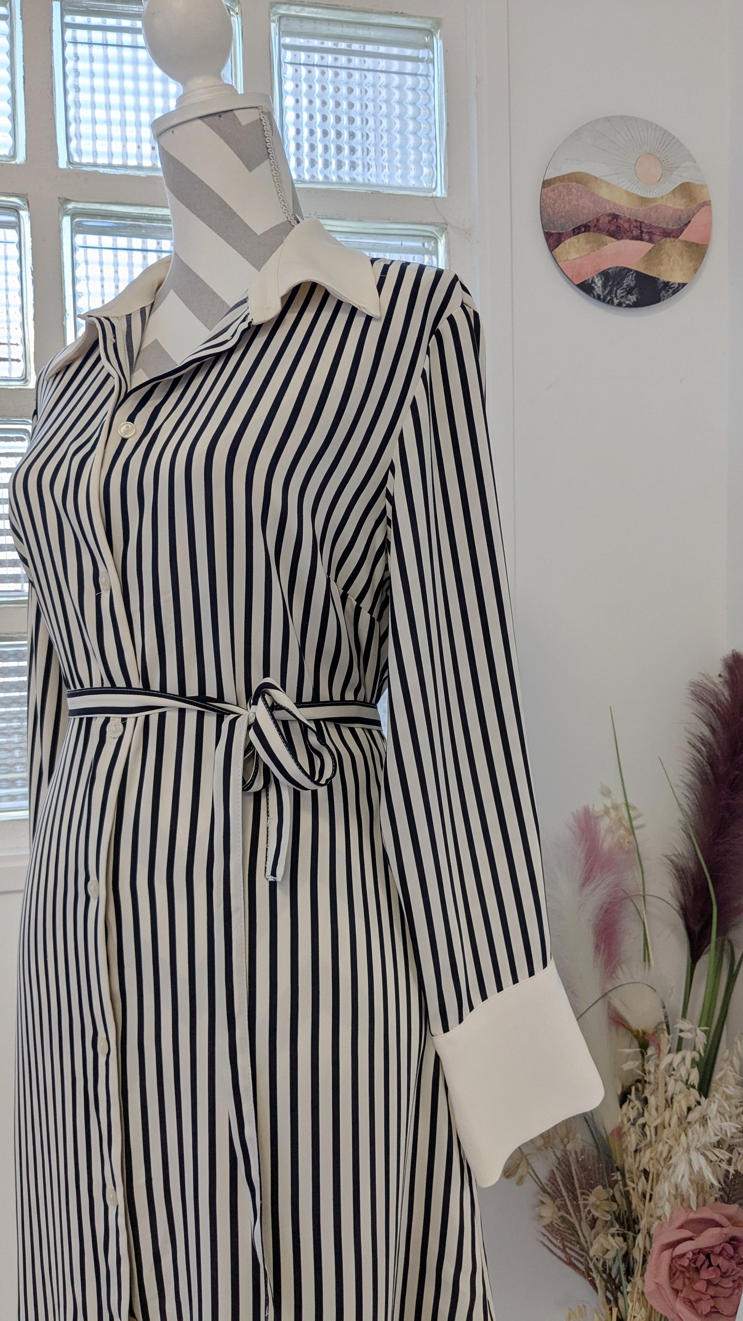 Robe chemise rayée - H&M - 38