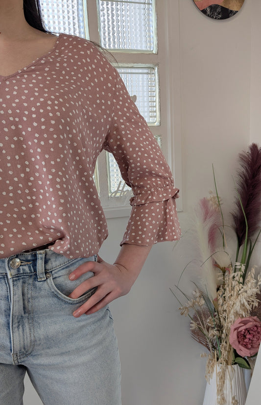 Blouse rose poudrée - Boutique indépendante - 36