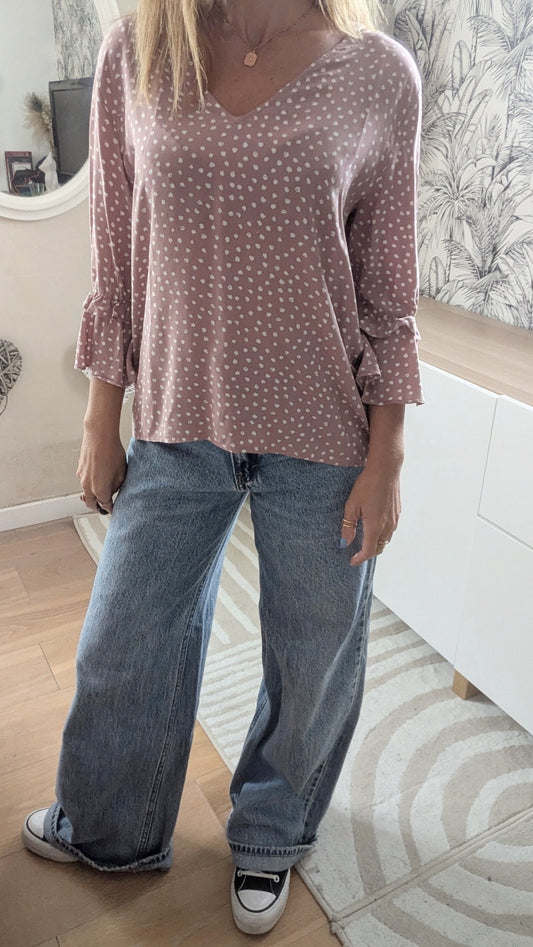 Blouse rose poudrée - Boutique indépendante - 36