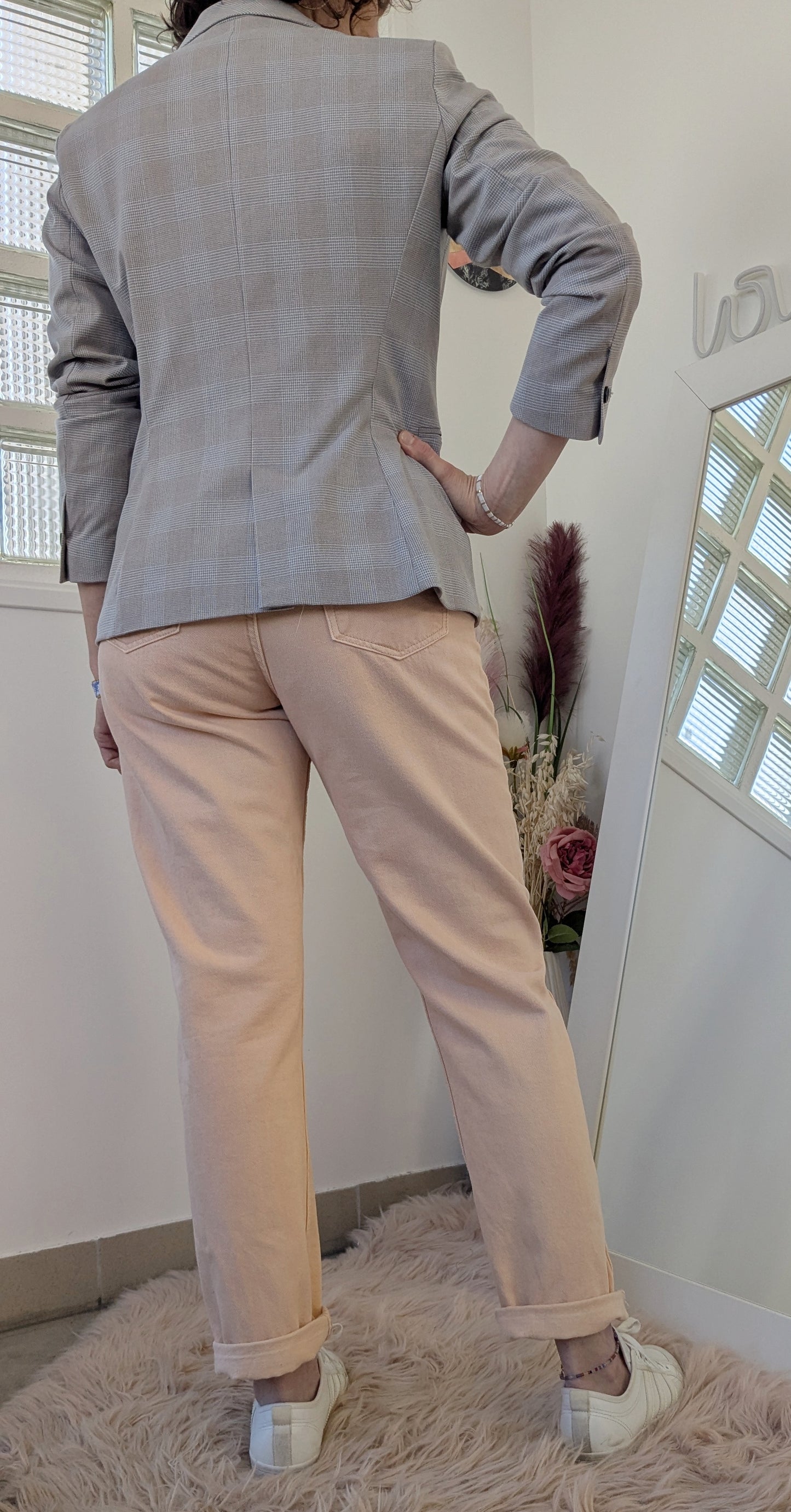 Blazer à carreaux - Zara - 38