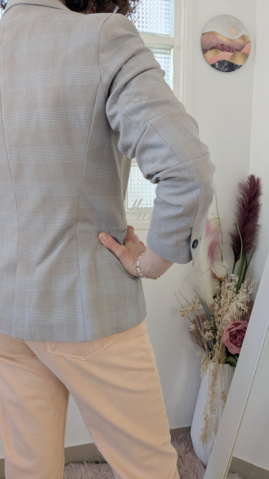 Blazer à carreaux - Zara - 38