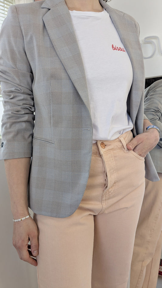 Blazer à carreaux - Zara - 38