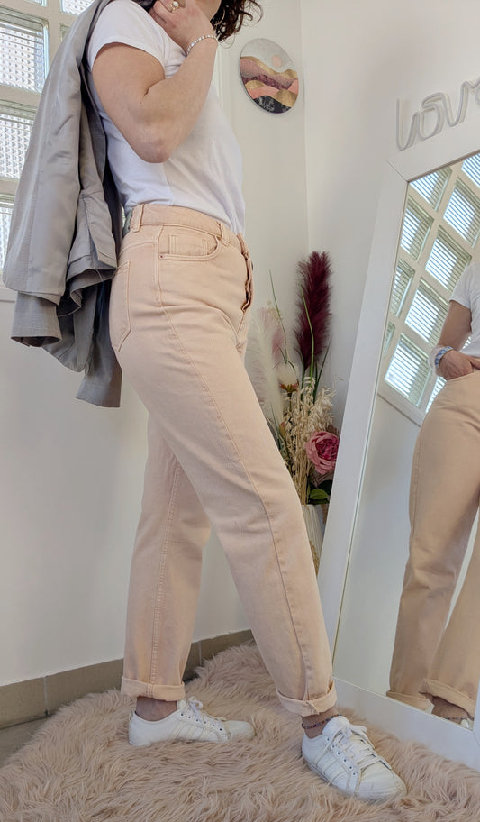 Jeans mom abricot - Réserved - 38/40
