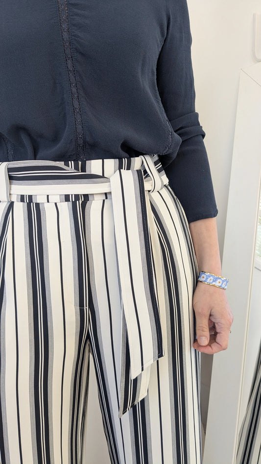 Pantalon rayures palazzo - H&M - 40