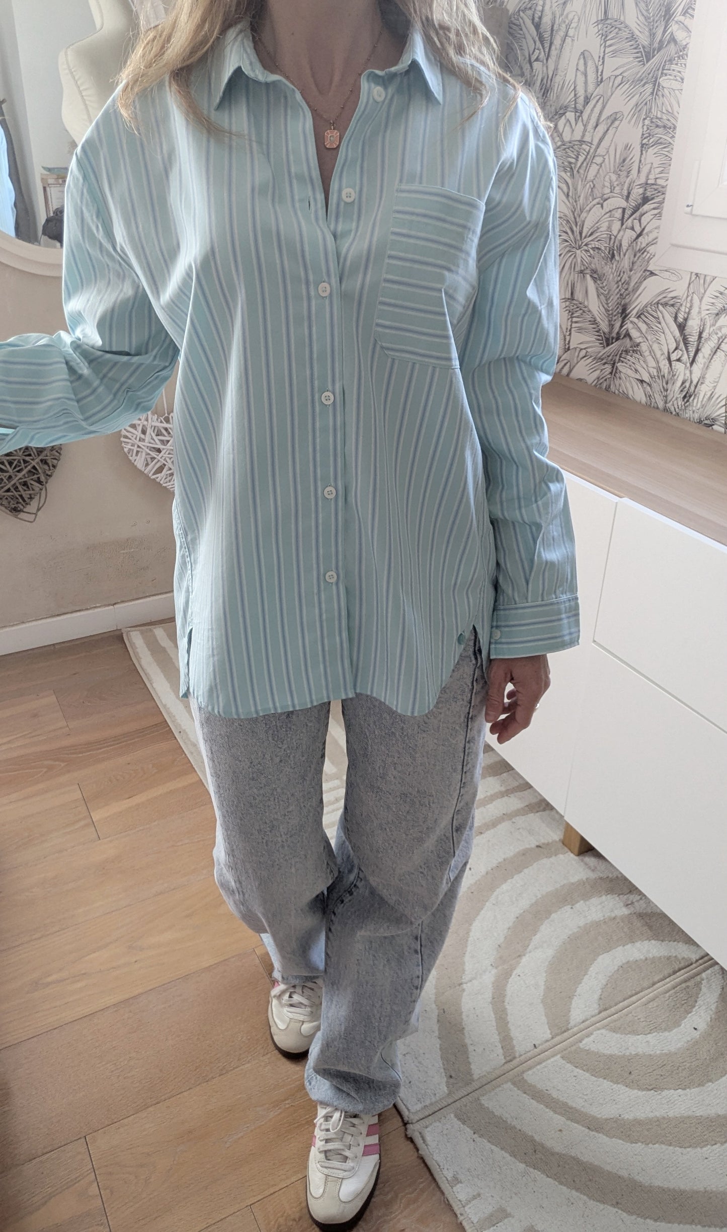 Chemise ciel rayée oversize - Milla Star - 34