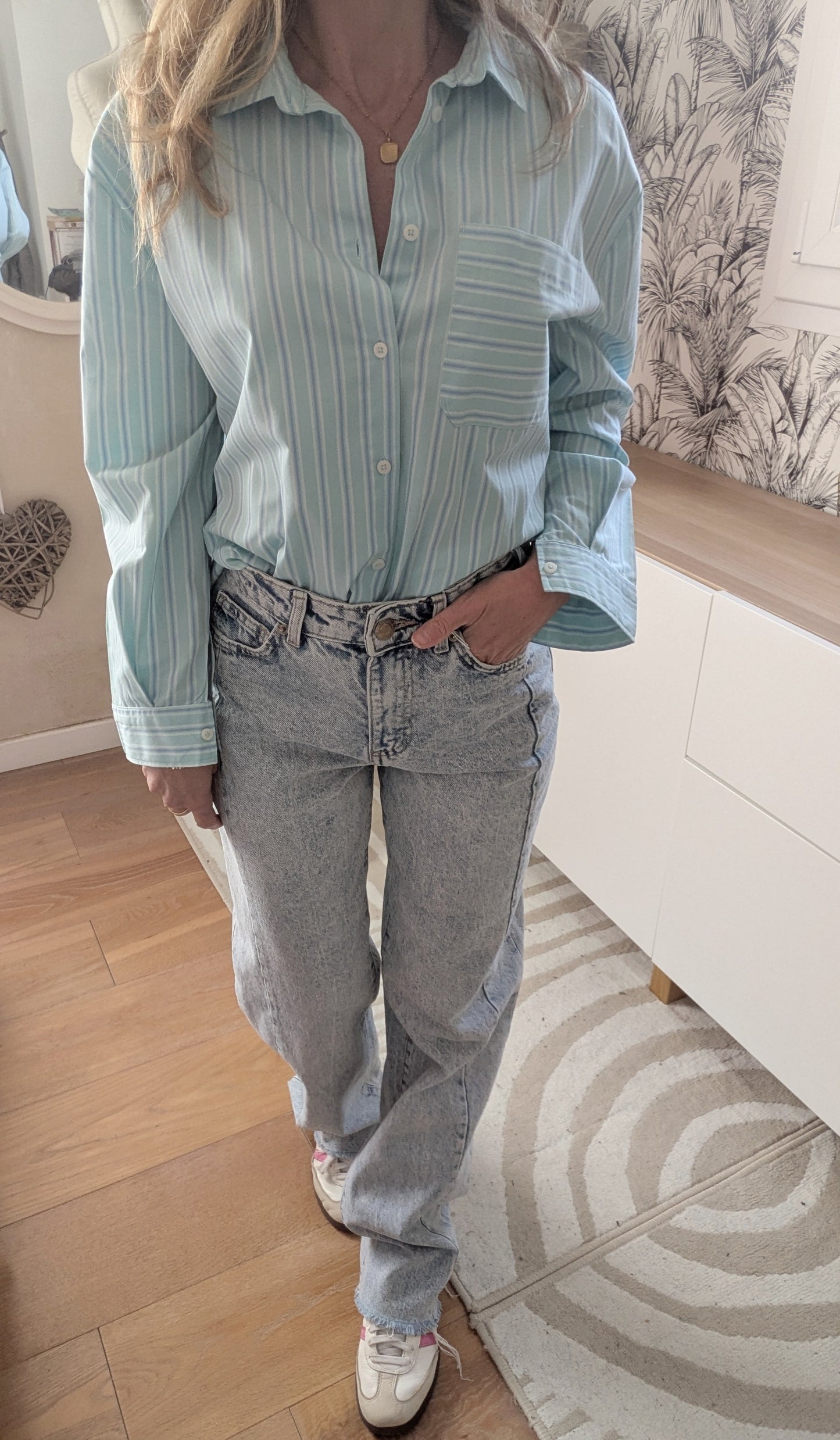 Chemise ciel rayée oversize - Milla Star - 34