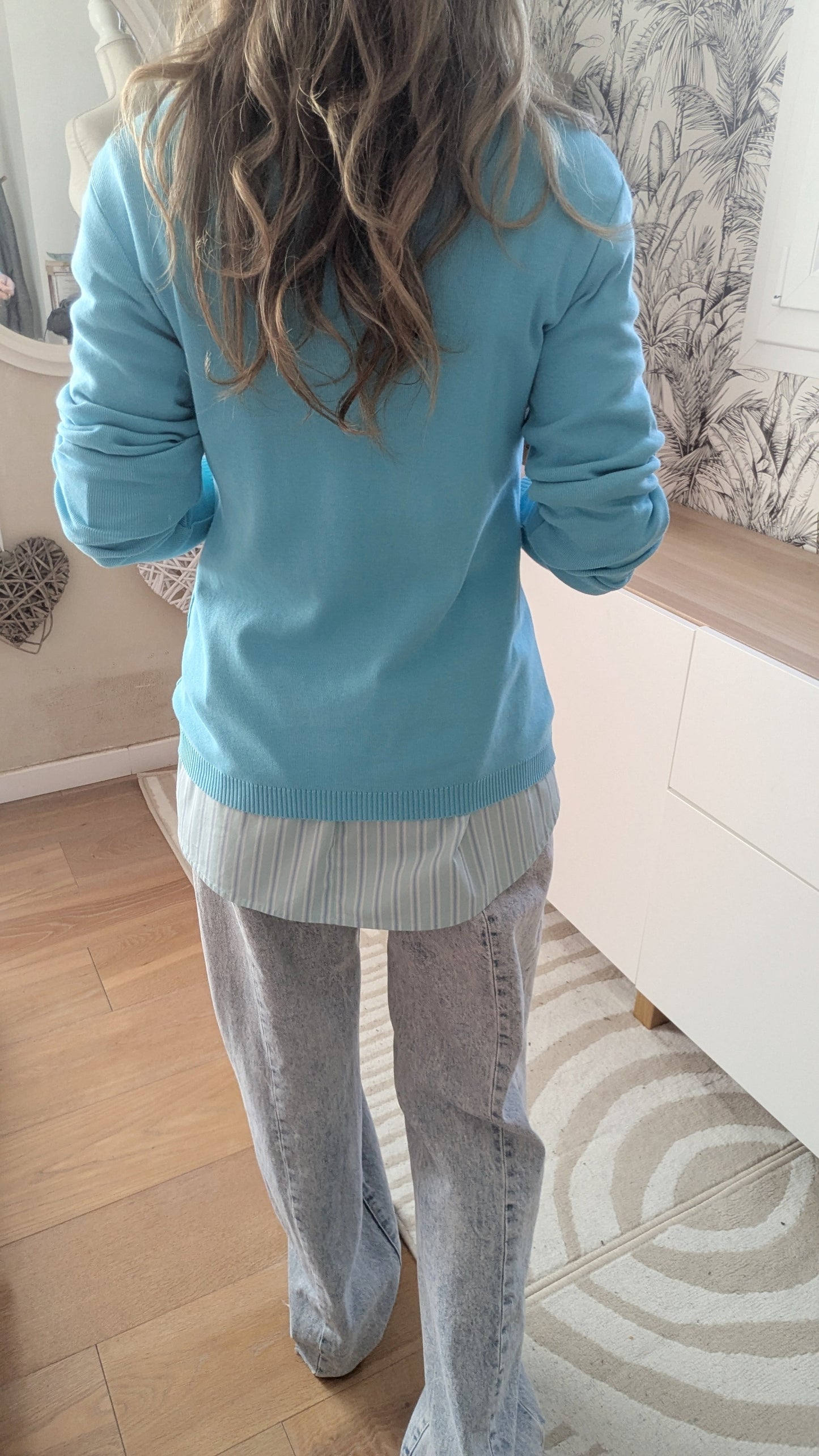 Pull souple turquoise - Benetton - 34/36