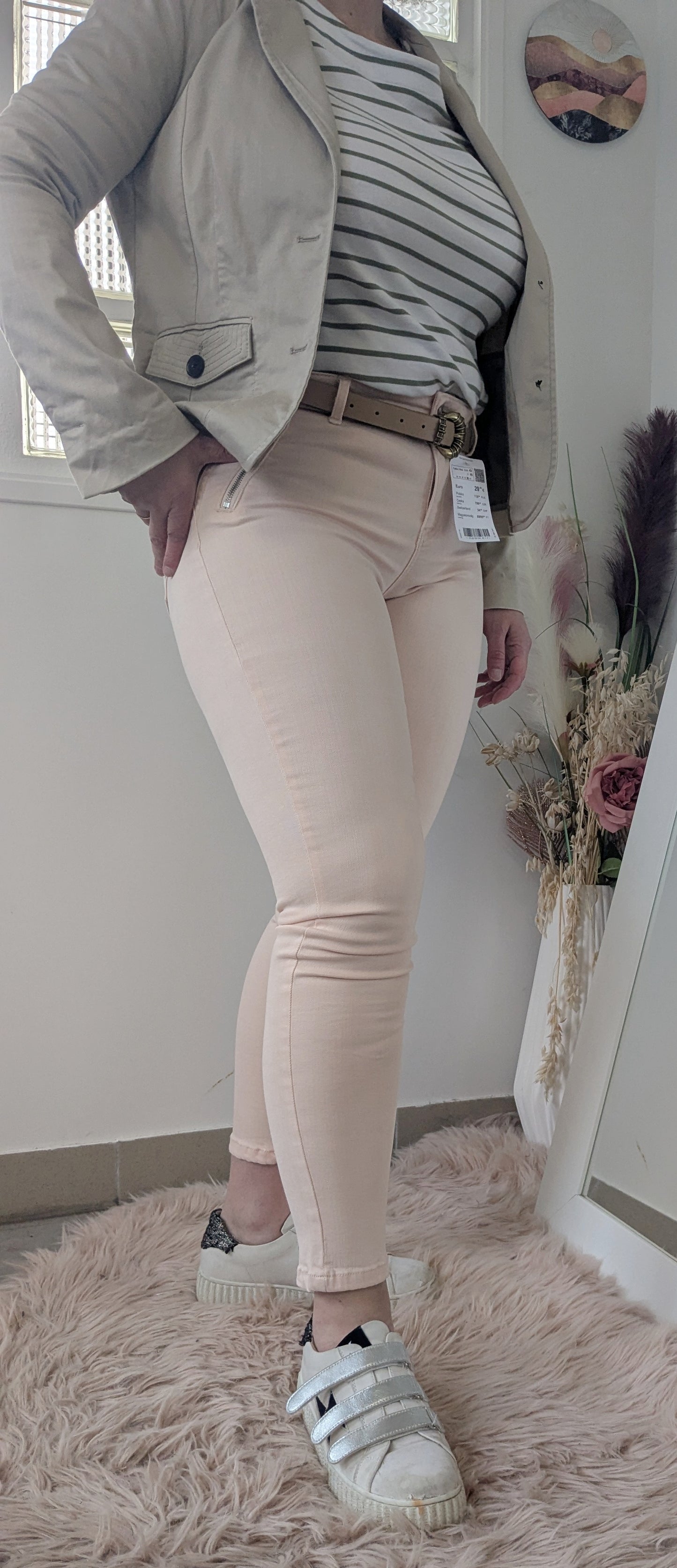 Neuf jeans slim rose tendre - Camaïeu - 42