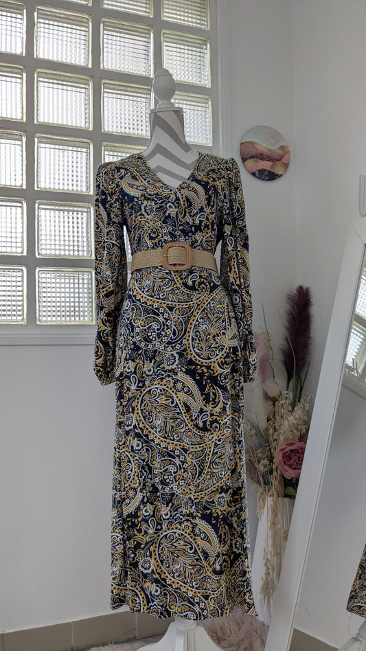 Robe longue imprimé cachemire - Vila - 38