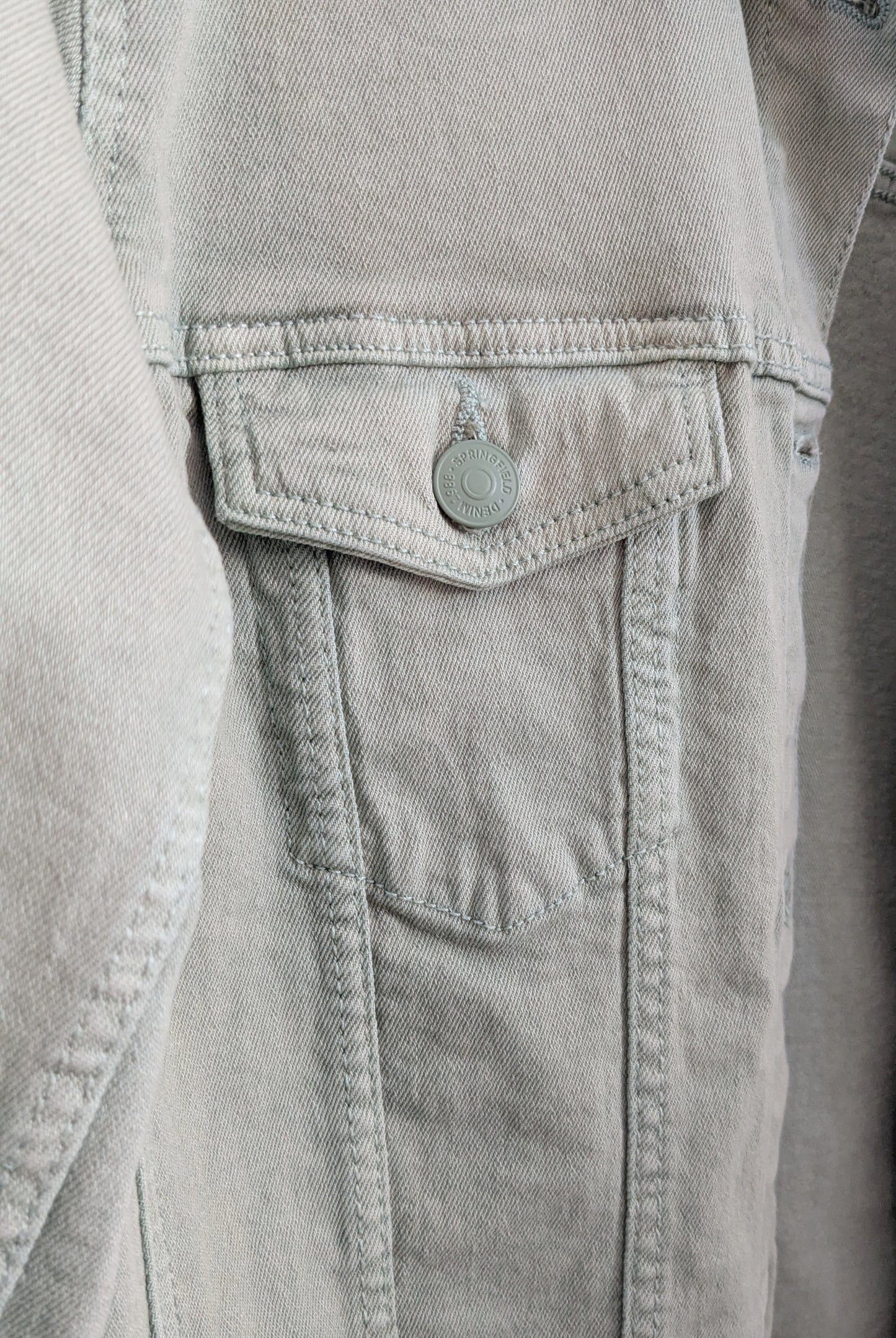 Veste en jeans vert sauge - Springfield - 42