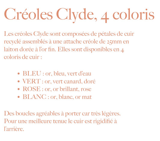Bijoux Boucles d'oreilles Clyde or - Création Jeanne et JO - TU