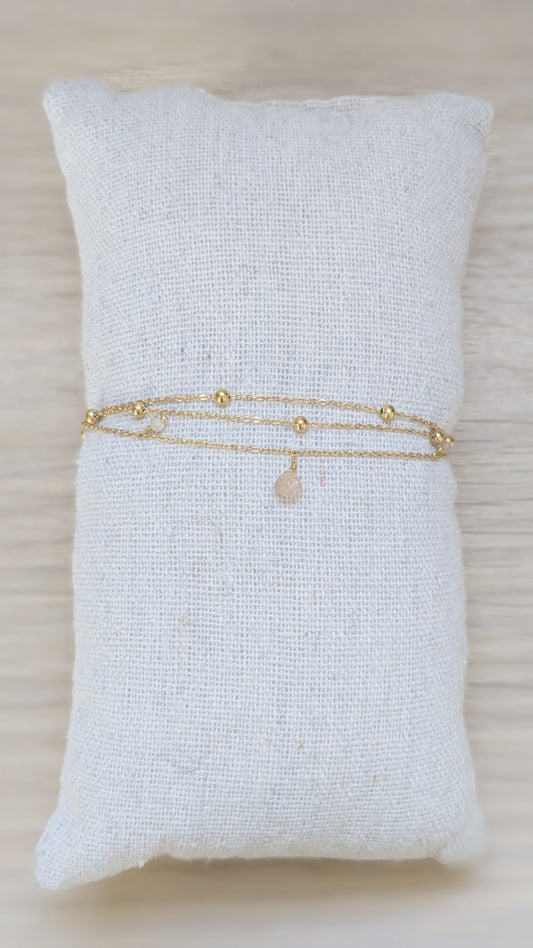 Bijoux Bracelet multi rang empierré - Nude Collection - TU