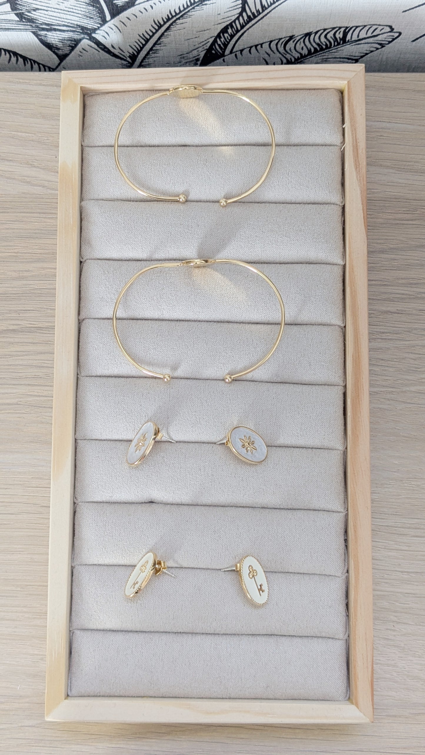 Bijoux Jonc doré nacré soleil - Nude Collection - TU