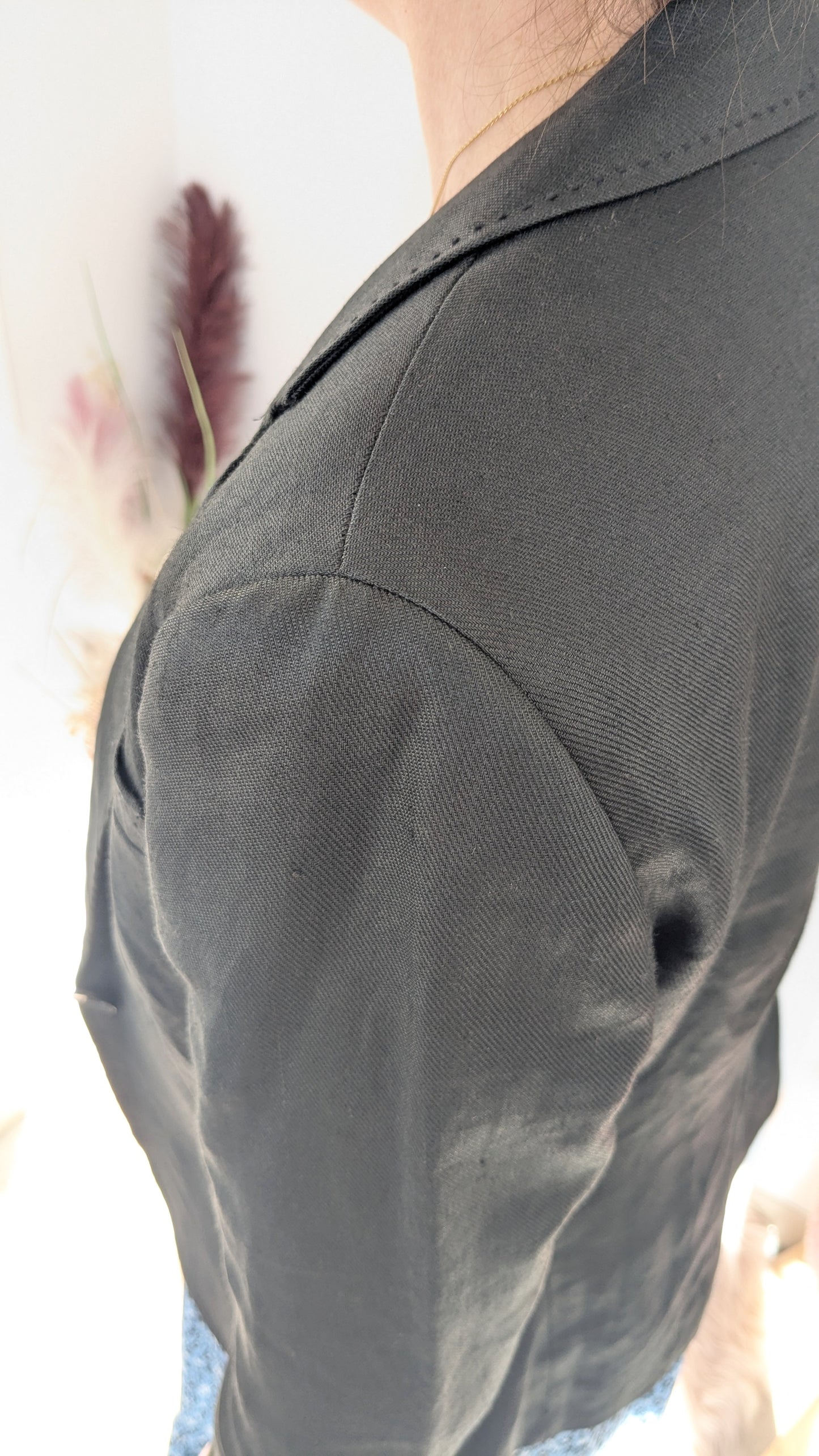 Blazer lin noir - Nafnaf - 36