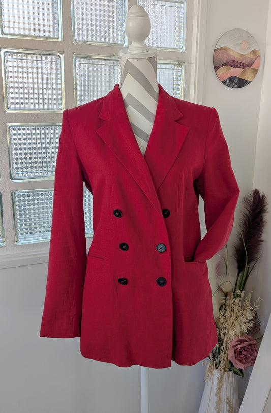 Blazer souple croisé rouge - Mango - 40