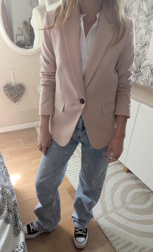 Neuf Blazer rose tendre - Mango - 32