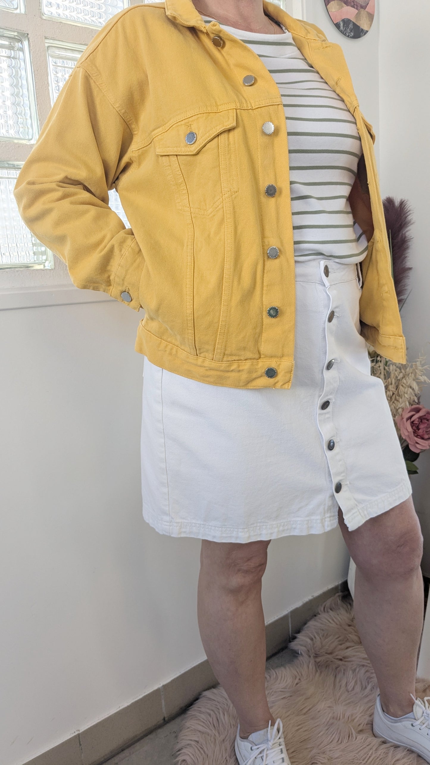 Jupe jeans blanche - Gémo - 44