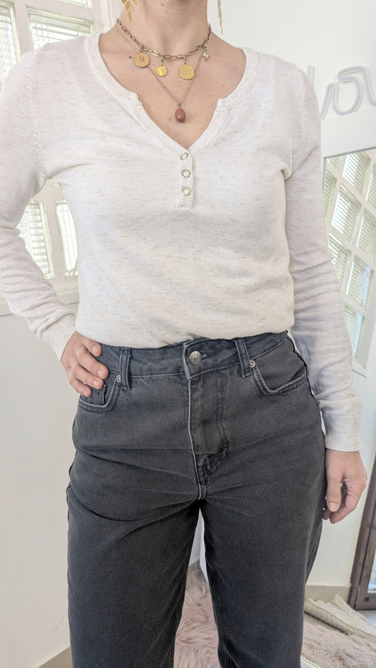 Pull fin beige doré - Camaïeu - 36