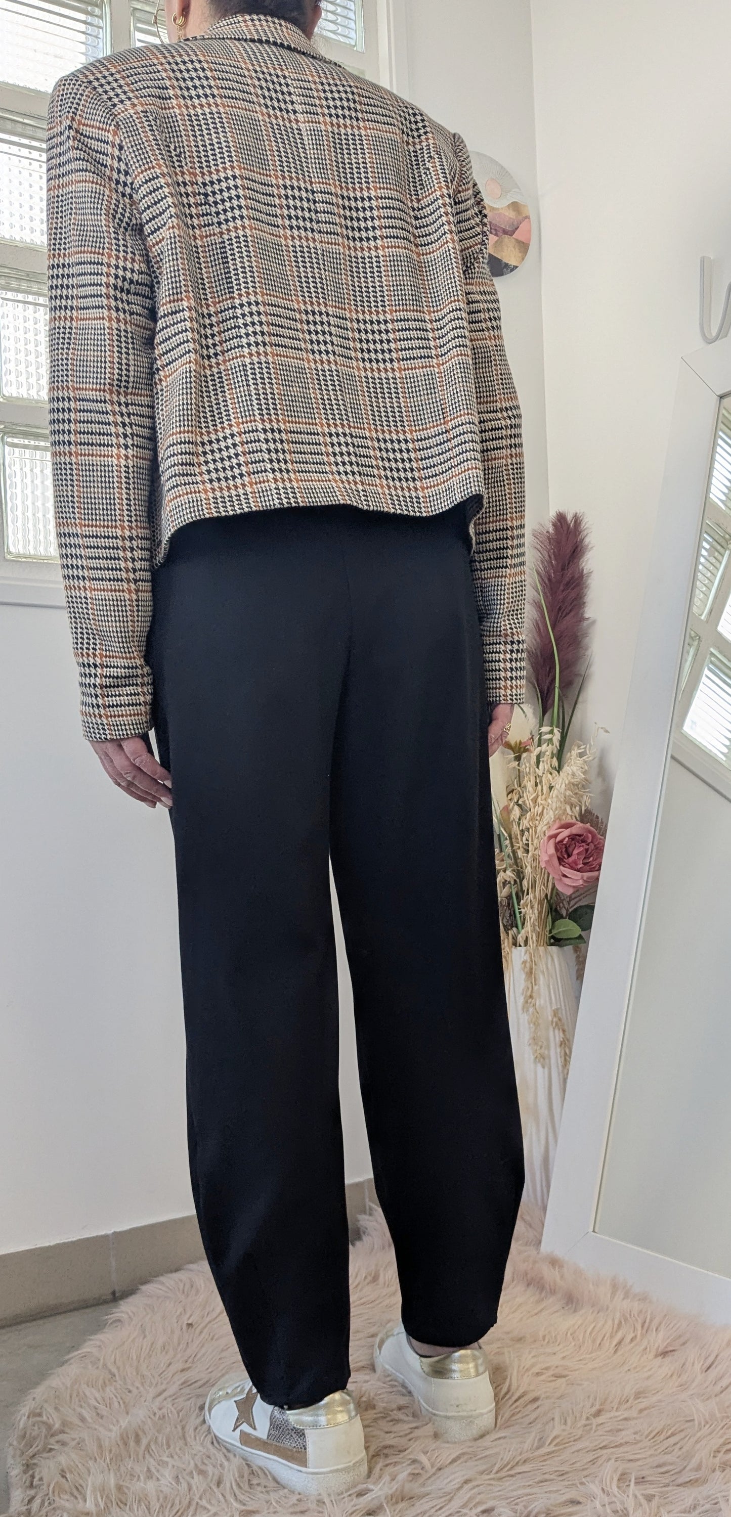 Pantalon souple noir ballon - Stradivarius - 36