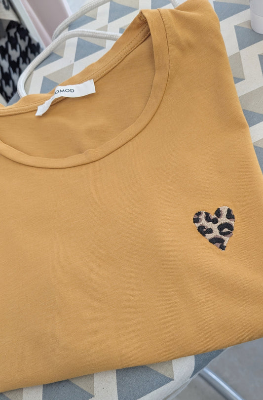 T-shirt moutarde léopard - Promod - 34/36