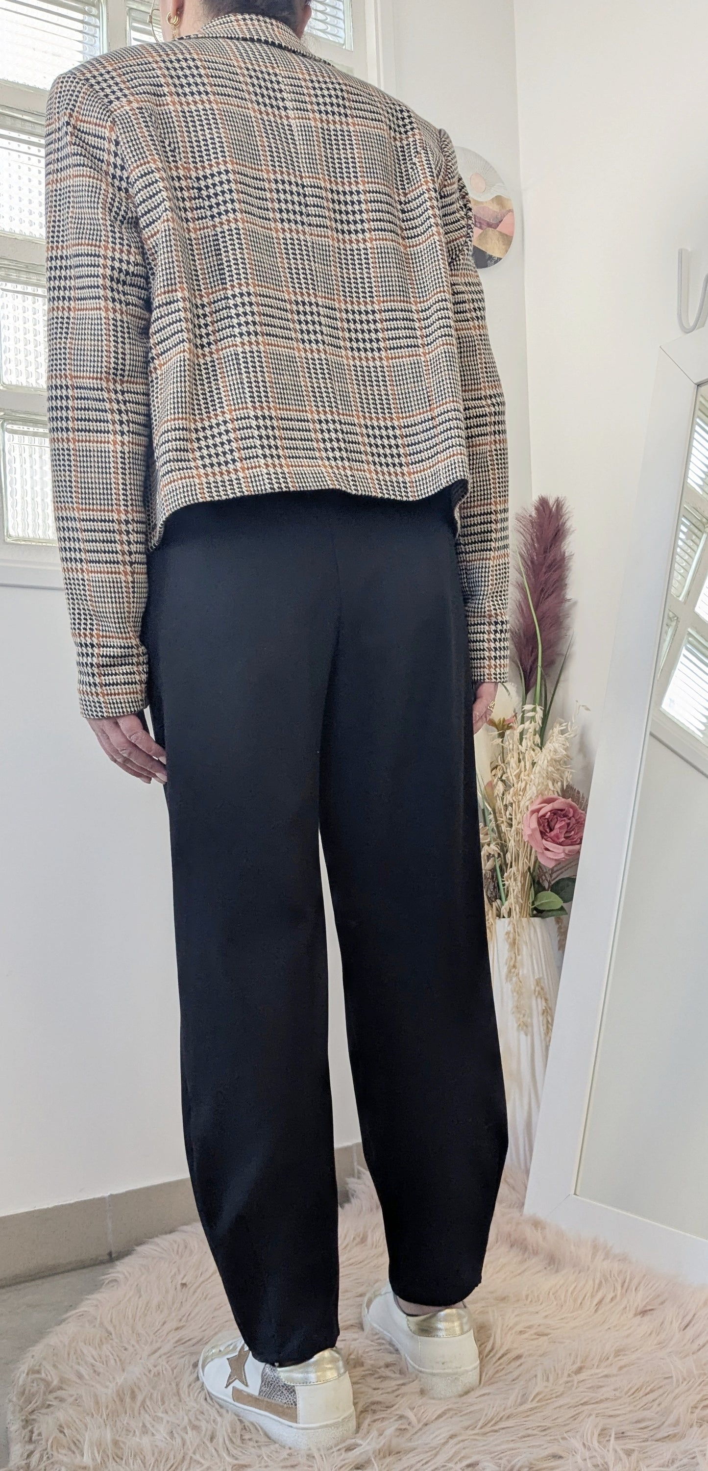 Pantalon souple noir ballon - Stradivarius - 36