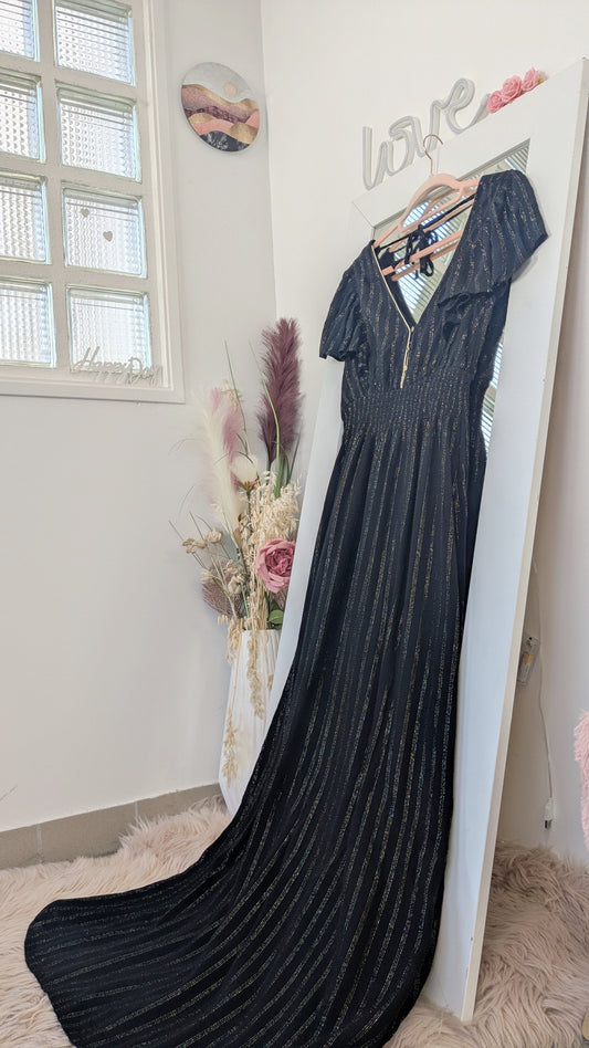 Robe longue noir doré - Bréal - 36