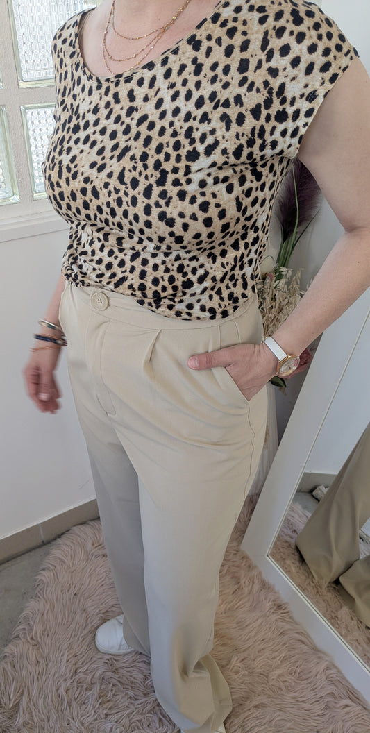 Pantalon crème wide - Oraije - 40