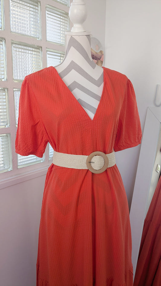 Robe longue orange corail - Mango - 40