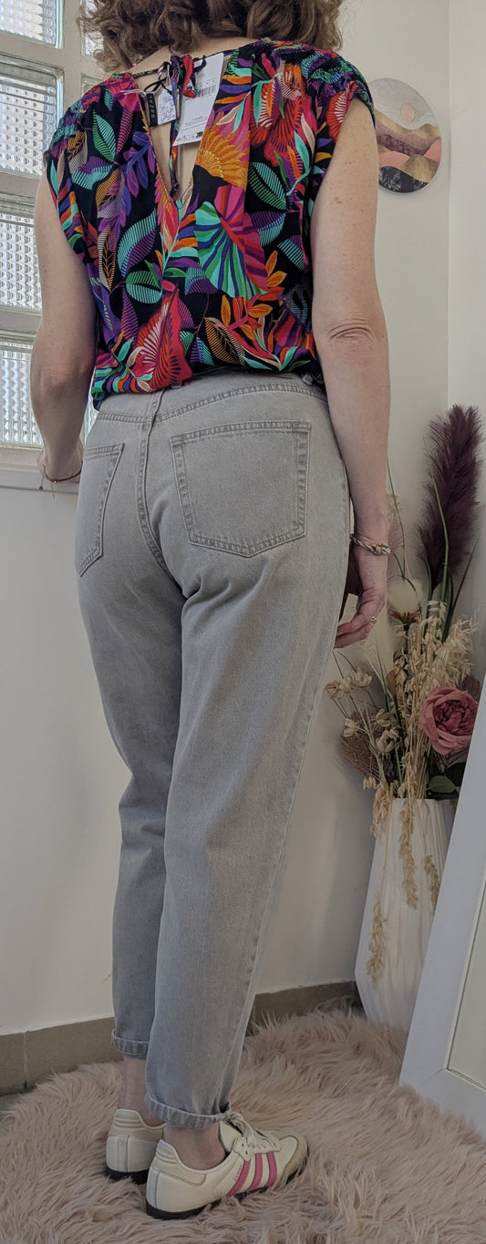 Jeans mom gris - Pull&Bear - 38