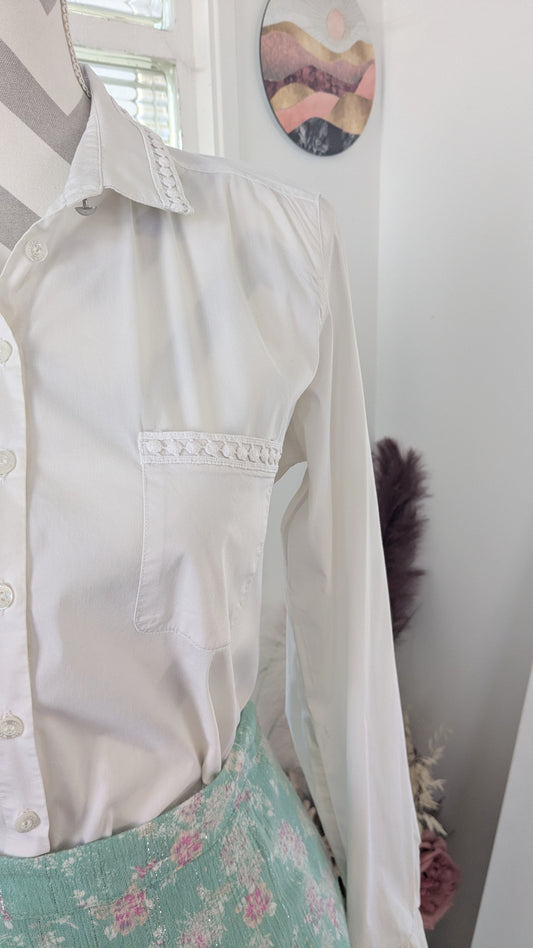 Chemise blanche broderies - IKKS - 40