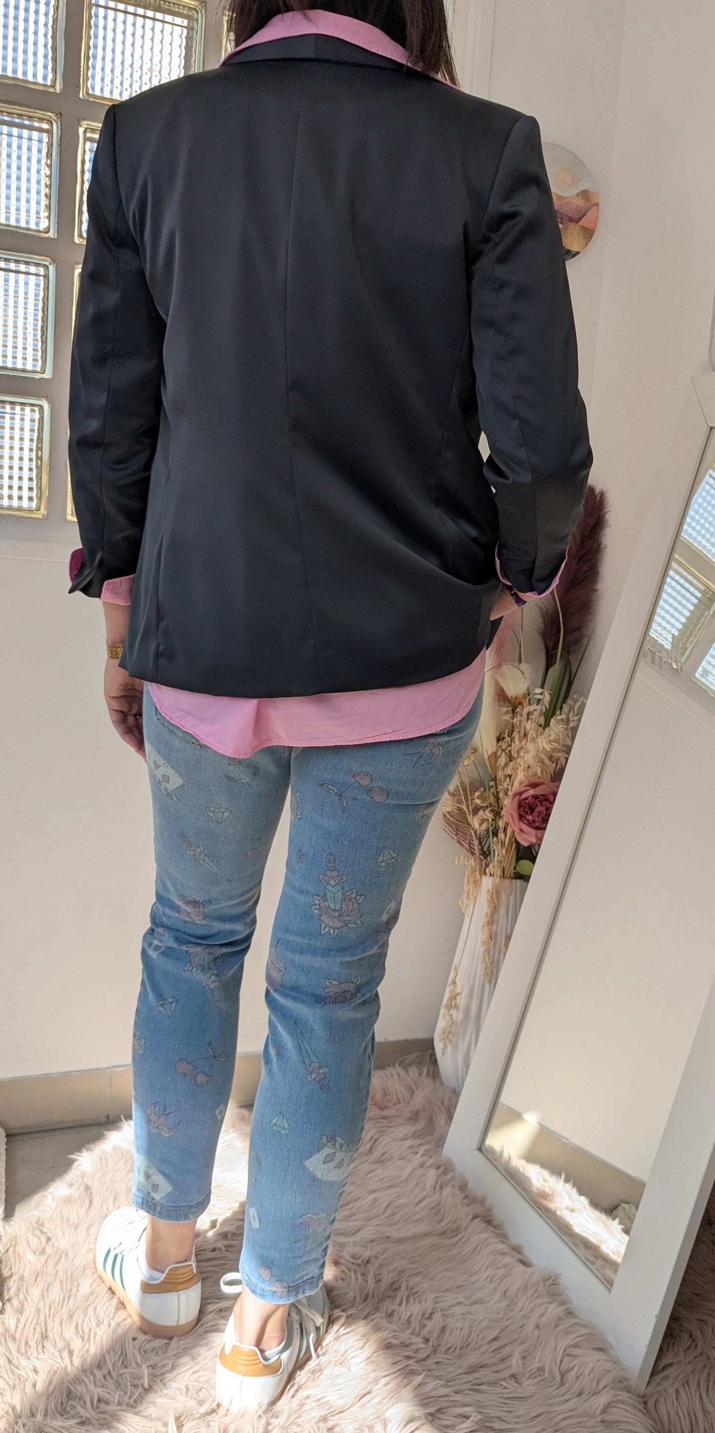 Blazer anthracite satiné - H&M - 40