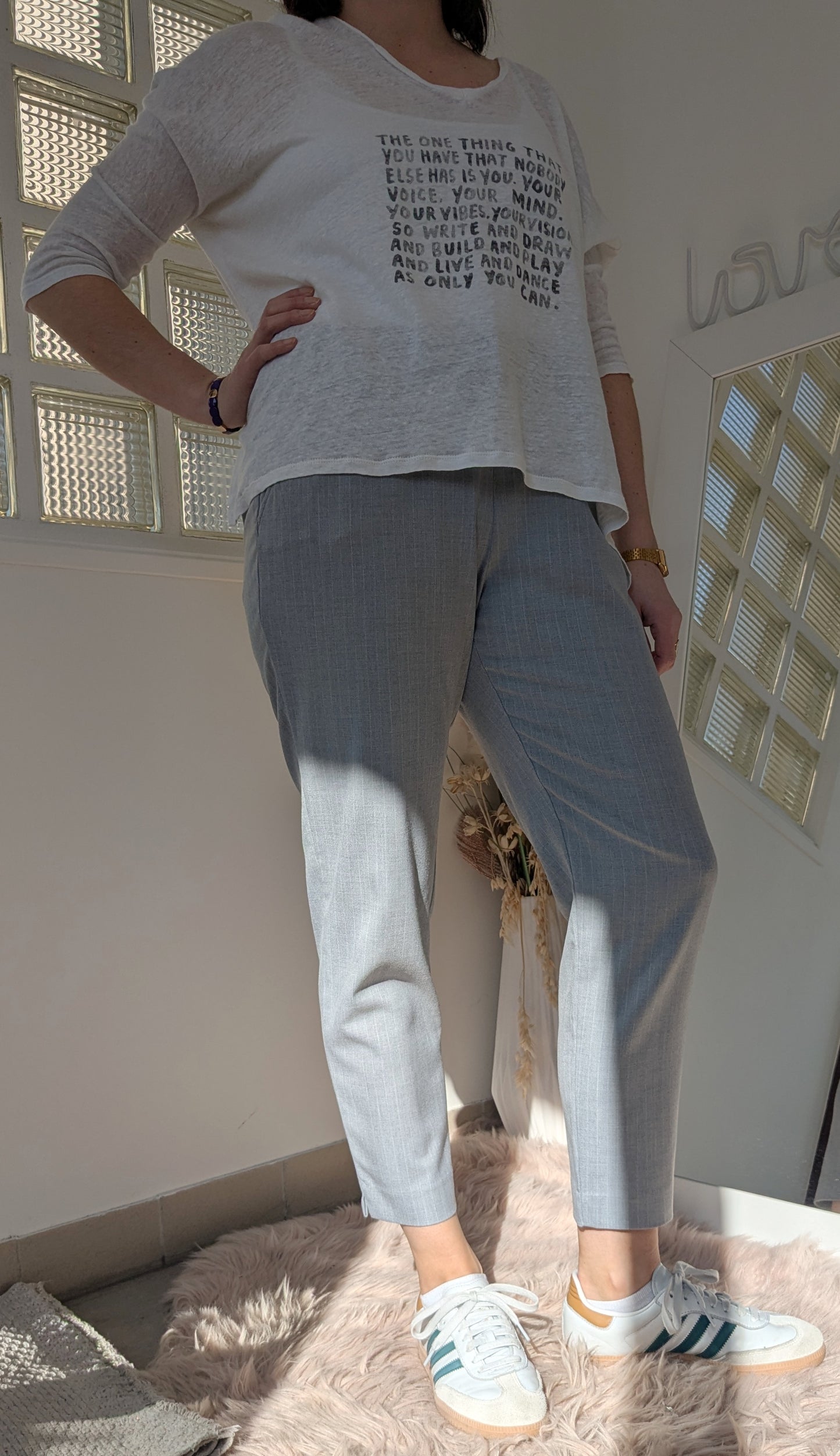 Blouse lin inscriptions - Notsy - TU