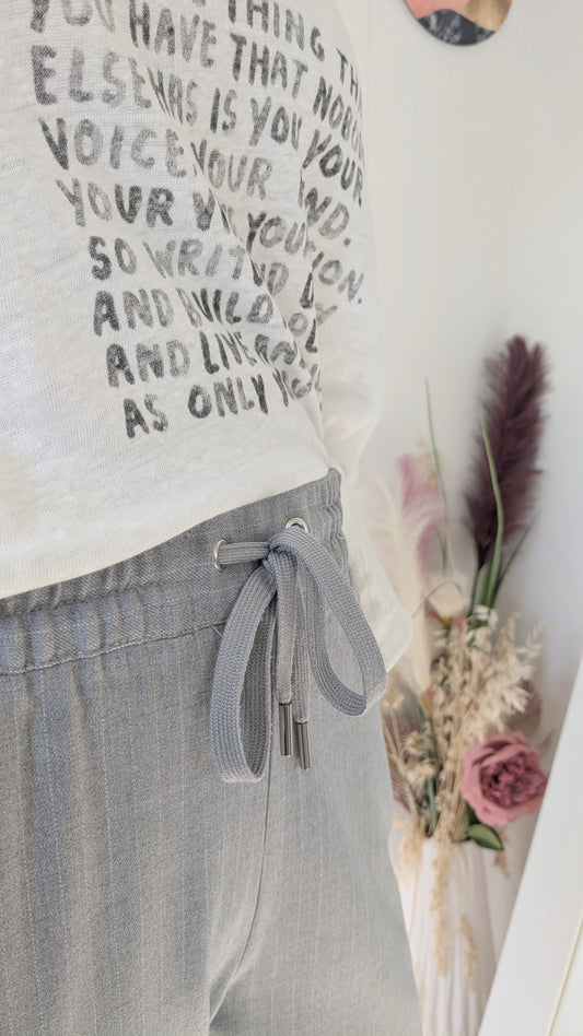 Blouse lin inscriptions - Notsy - TU