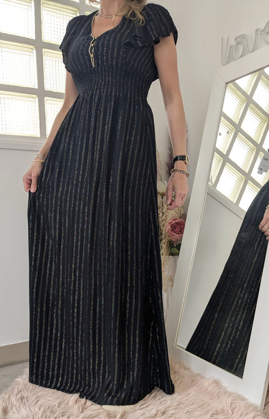 Robe longue noir doré - Bréal - 36