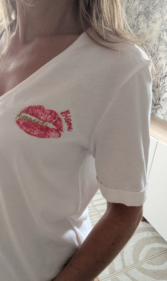 T-shirt blanc bisou - Nafnaf - 34/36
