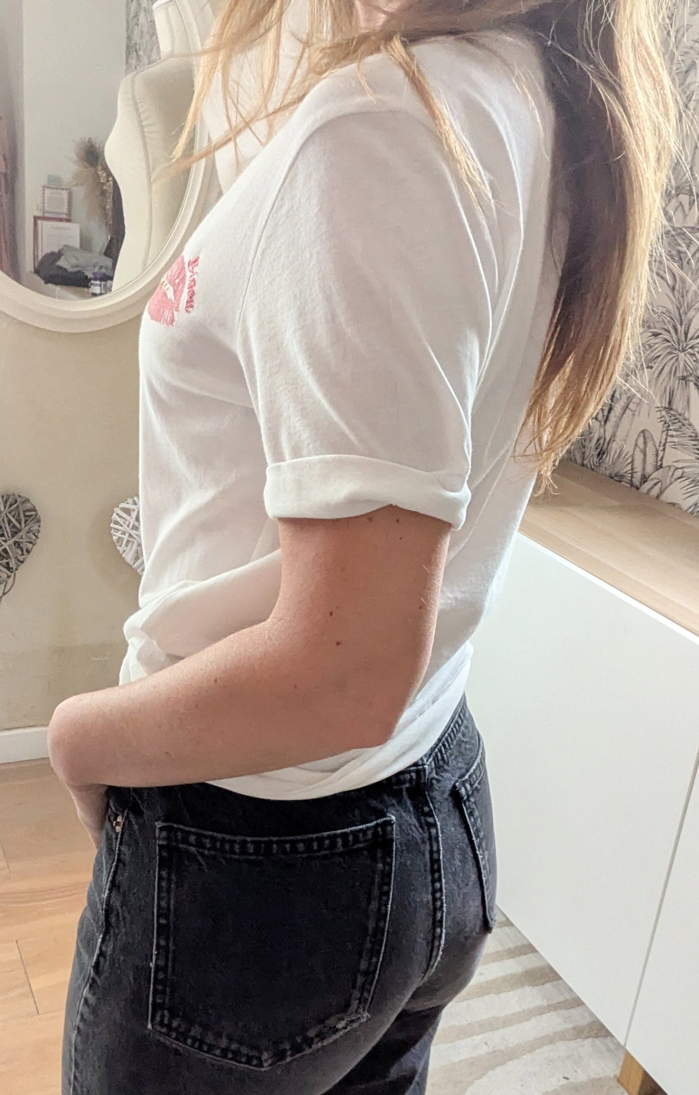 Jeans mom gris noir - Zara - 32