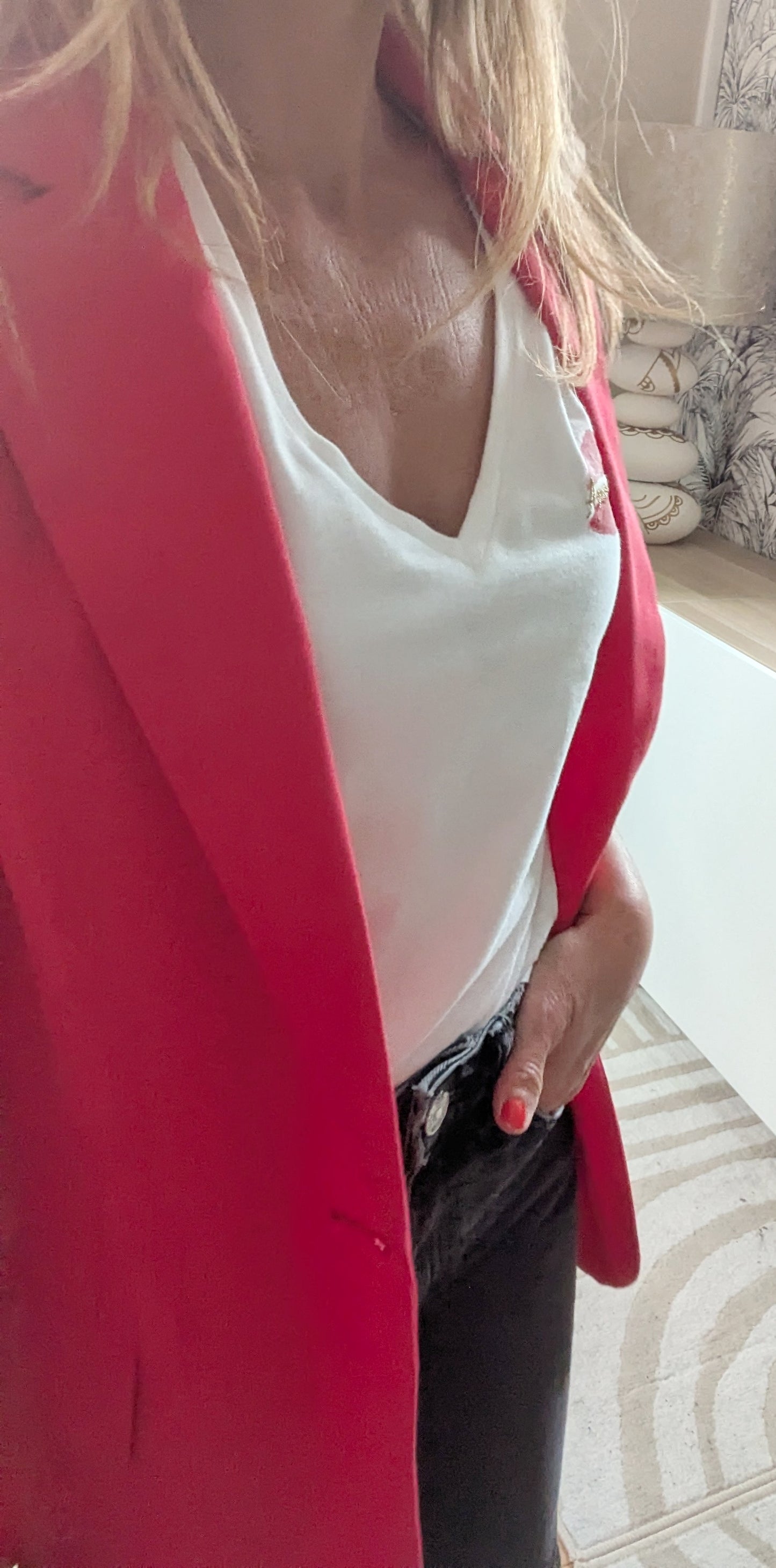 Blazer souple framboise - Stradivarius - 34/36