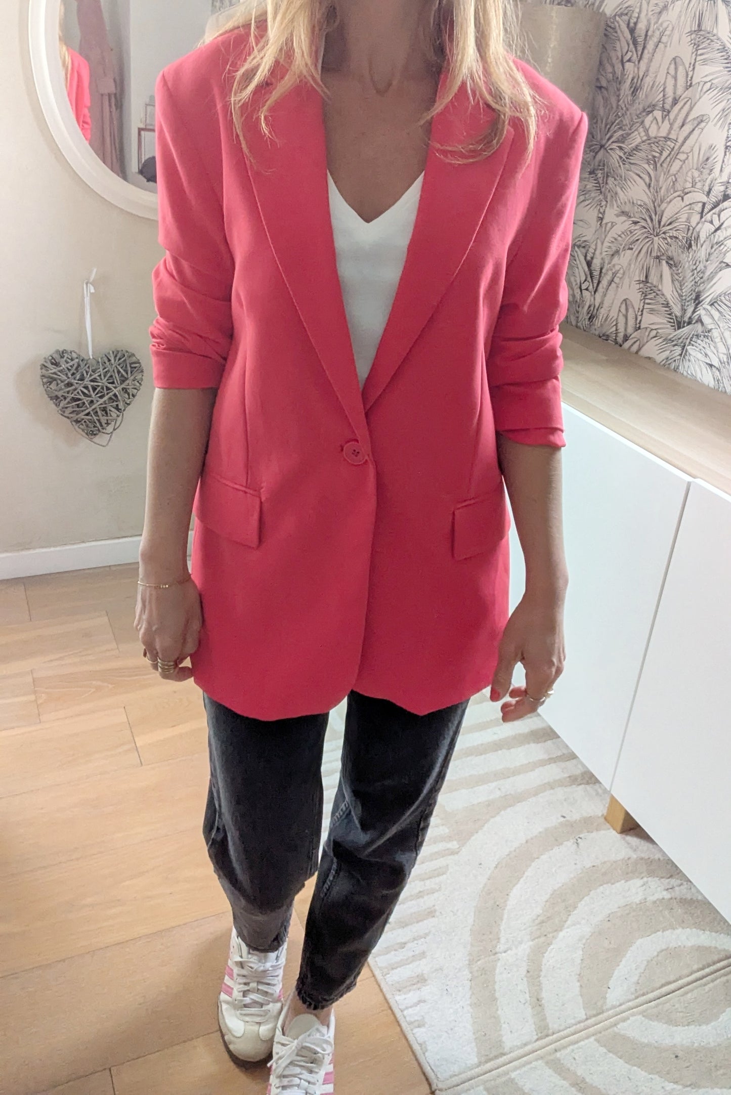 Blazer souple framboise - Stradivarius - 34/36