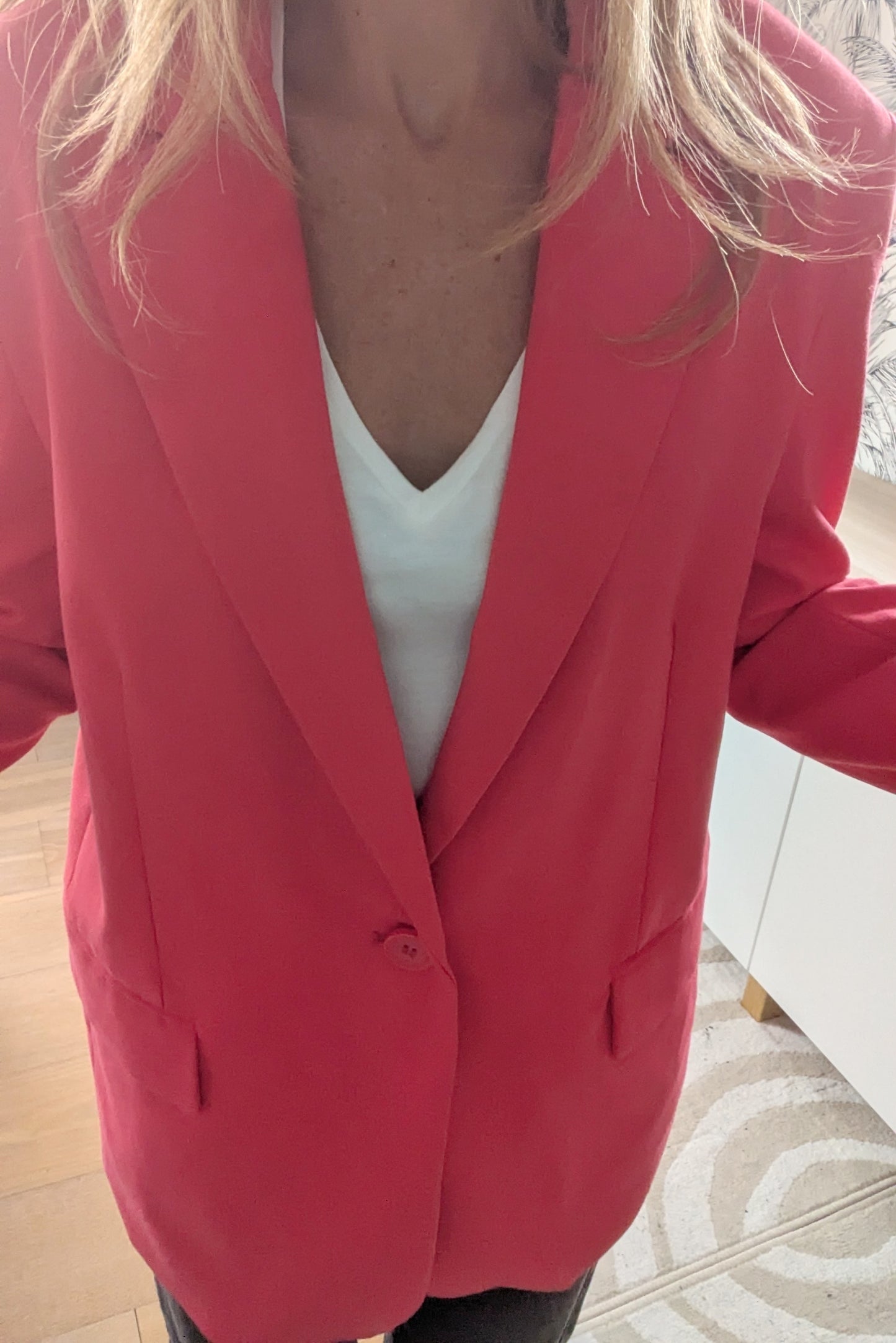 Blazer souple framboise - Stradivarius - 34/36