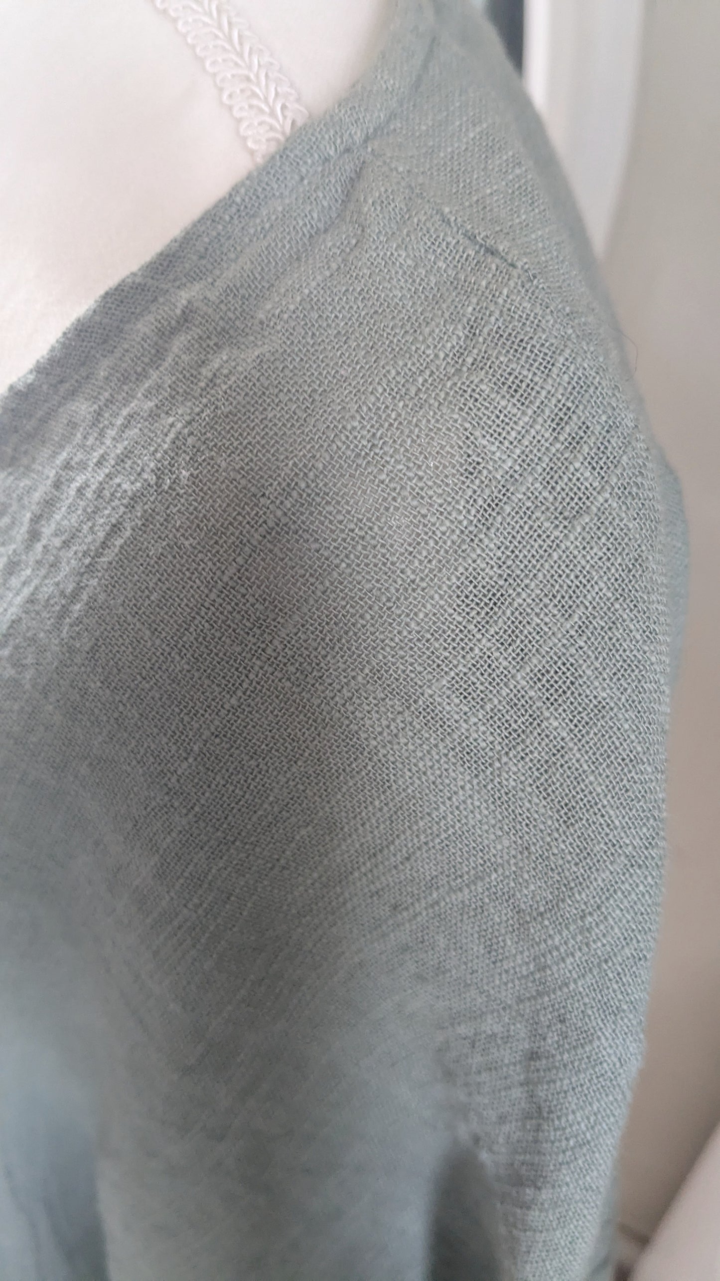 Blouse coton lin kaki - Made in Italy - TU