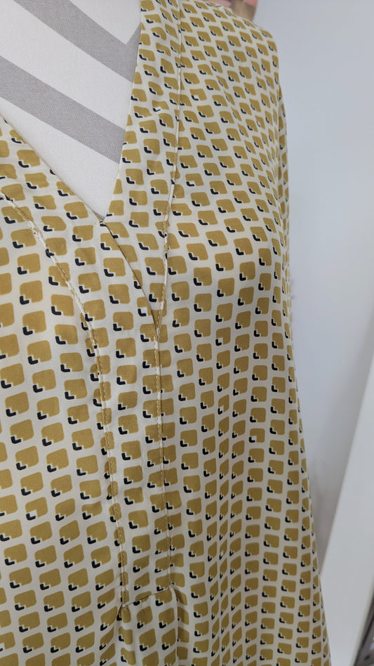 Blouse géométrique moutarde - Promod - 40