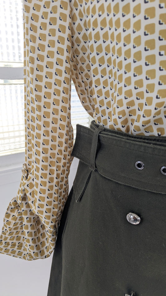 Blouse géométrique moutarde - Promod - 40