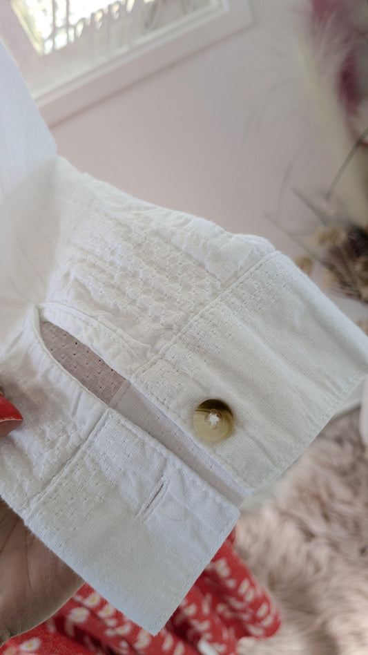 Chemise texturée blanc crème - Primark - 38