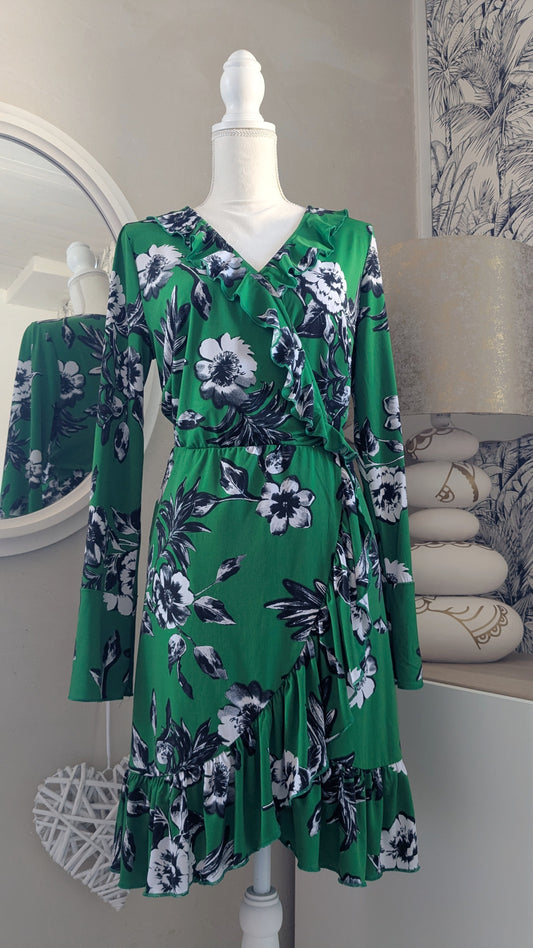Robe verte fleurie - Body Flirt - 40/42